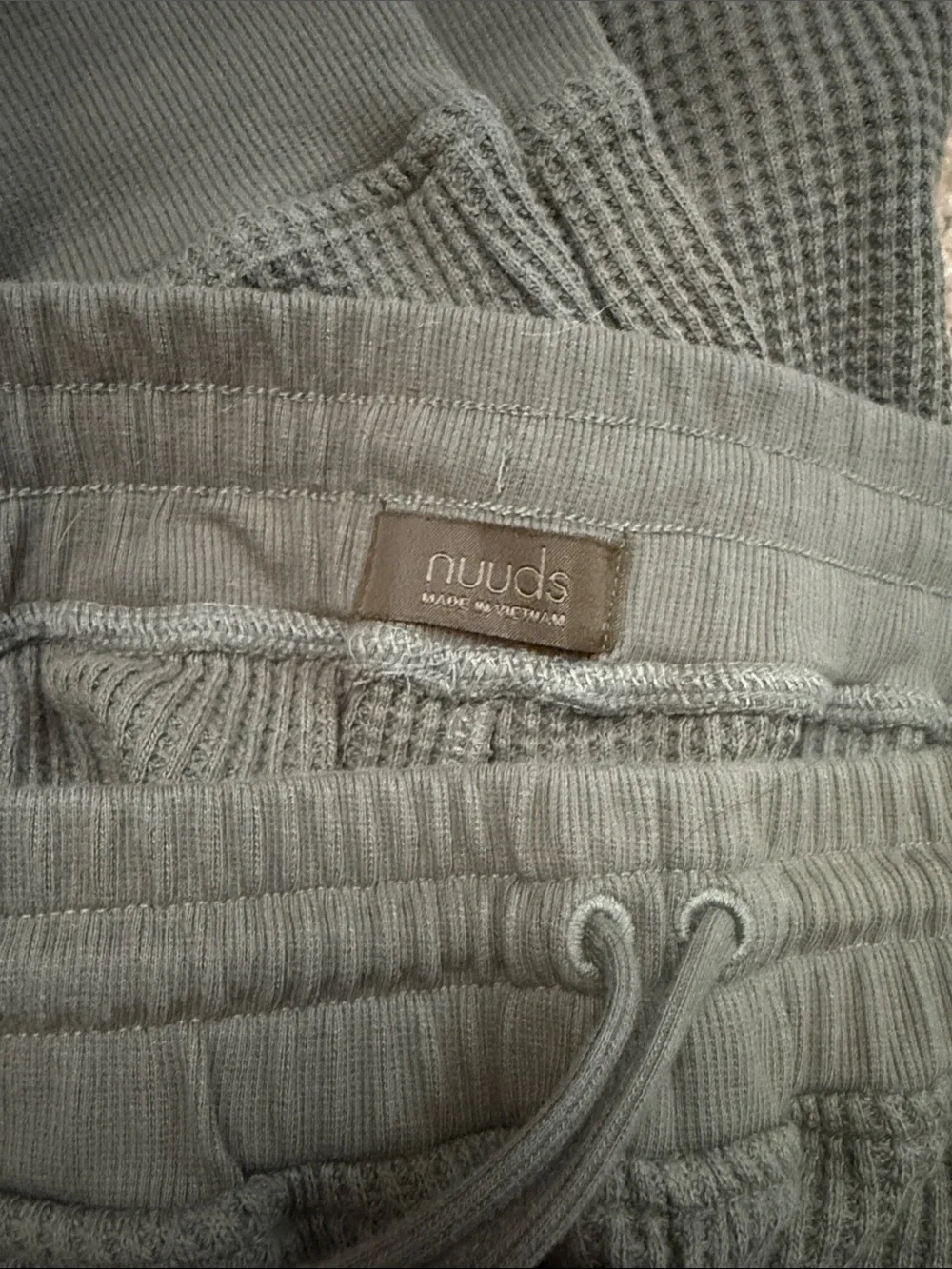 nuuds Olive Green Waffle Knit Jogger set - Picture 3 of 3